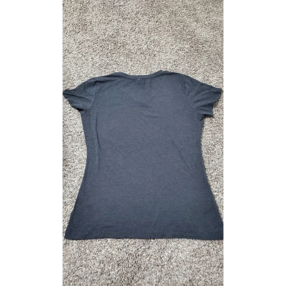 Womens T Shirt Size 2XL Gray Blue Red American Flag New York City Patriotic - Picture 5 of 6